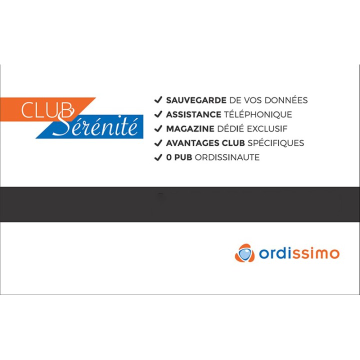 Carte club Sérénité Ordissimo