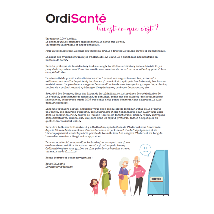 Livre OrdiSanté Acteur de votre santé grâce à Internet