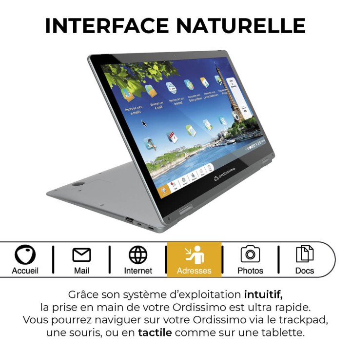 Ordinateur hybride Tactile 13"  Julia 2