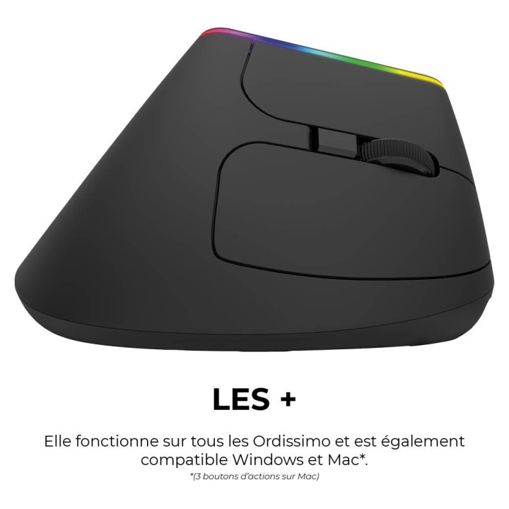 Souris Ergonomique RGB sans fil Ordissimo