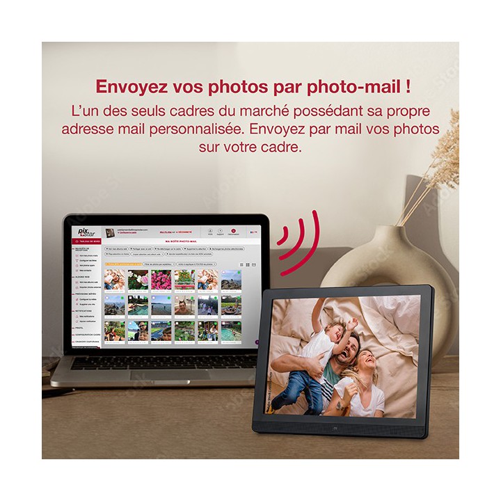 Cadre photo 15" numérique connecté intelligent Wi-Fi Pix-Star