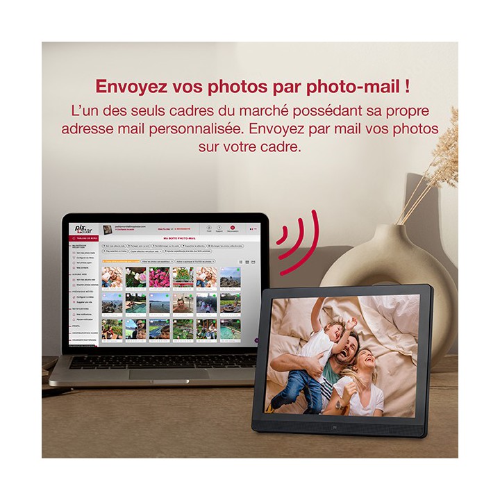 Cadre photo 10" connecté intelligent Wi-Fi Pix-Star
