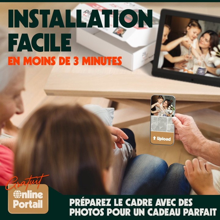 Cadre photo 15" numérique connecté intelligent Wi-Fi Pix-Star