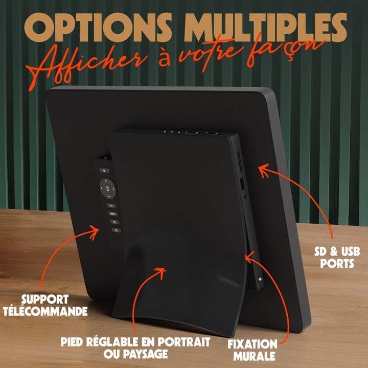Cadre photo 15" numérique connecté intelligent Wi-Fi Pix-Star