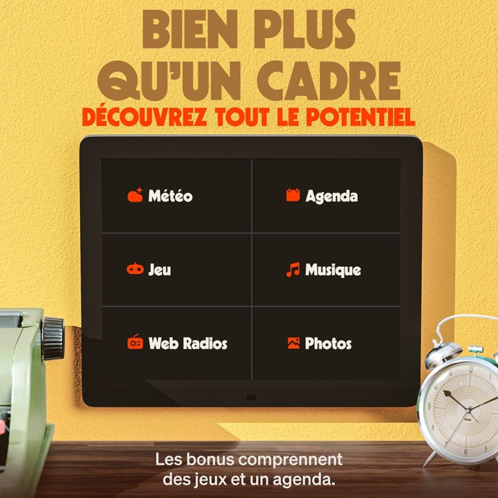 Cadre photo 15" numérique connecté intelligent Wi-Fi Pix-Star