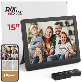Cadre photo 15" numérique connecté intelligent Wi-Fi Pix-Star